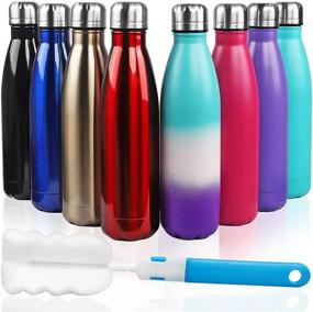 img 4 attached to 🚰 Sfee Insulated Water Bottle, 17oz Stainless Steel Reusable Bottle - Leak Proof BPA-Free Sports Cup for Hot and Cold Drinks - Ideal for Running, Gym, Workout, Cycling, Kids