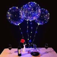 🎈 colorful led light up bobo balloons: 10 pcs, 3 levels flashing led string lights, 20 inches bubble balloons helium style - perfect for christma/birthday/wedding party decoration logo