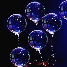 img 3 attached to 🎈 Colorful LED Light Up BoBo Balloons: 10 PCS, 3 Levels Flashing LED String Lights, 20 Inches Bubble Balloons Helium Style - Perfect for Christma/Birthday/Wedding Party Decoration