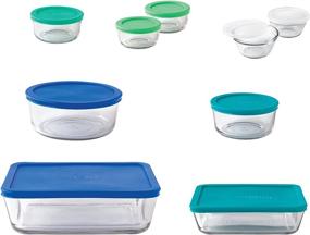 img 4 attached to 🔍 Optimized Search: Anchor Hocking 20-Piece Storage Set with Assorted Blue Lids