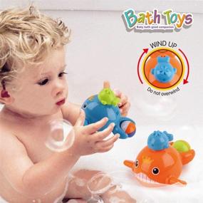 img 2 attached to 🐳 Dwi Dowellin Bath Toys - Mold-Free Fishing Games with Swimming Whales - BPA-Free Water Table Pool - Bath Time Bathtub Tub Toy for Toddlers, Baby Kids, Infants - Girls, Boys - Ages 1, 2, 3, 4, 5, 6 - Fish Set for Bathroom Fun