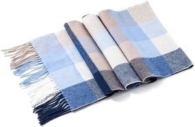 img 2 attached to 🧣 Spencer & Whitney Wool Scarf for Women and Men - 100% Soft Wool, Plaid Tartan Fashion Scarf – Lightweight, Warm, and Blanket-Like