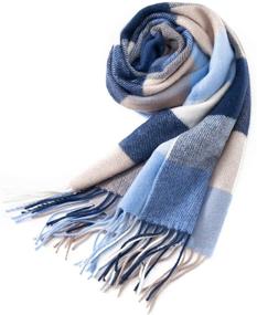 img 4 attached to 🧣 Spencer & Whitney Wool Scarf for Women and Men - 100% Soft Wool, Plaid Tartan Fashion Scarf – Lightweight, Warm, and Blanket-Like