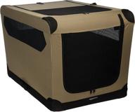 🐶 convenient and compact dog travel crate: amazon basics portable folding soft kennel логотип