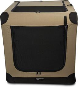 img 3 attached to 🐶 Convenient and Compact Dog Travel Crate: Amazon Basics Portable Folding Soft Kennel