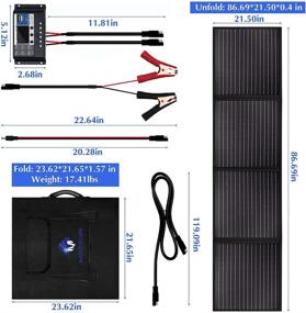 img 3 attached to 🔋 Переносная складная солнечная панель MEGSUN 200W в комплекте с зарядным устройством для электростанций мощностью 200/300/500/1000Вт: идеально подходит для кемпинга на природе и генератора для автодомов! (200W черная)