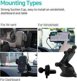 img 3 attached to REDBEAN Wireless Car Charger: 15W Qi Fast Charging Auto Clamping Mount for iPhone 13 Pro Max, Samsung S20, and More