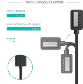 img 2 attached to High-quality Magnetic USB Charger for Suunto 9, D5, Spartan Ultra HR, Spartan Sport Wrist HR, EON Core - 100cm Cable Length - Find the Perfect GPS Watch Accessories