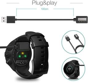 img 1 attached to High-quality Magnetic USB Charger for Suunto 9, D5, Spartan Ultra HR, Spartan Sport Wrist HR, EON Core - 100cm Cable Length - Find the Perfect GPS Watch Accessories