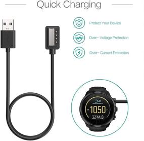 img 3 attached to High-quality Magnetic USB Charger for Suunto 9, D5, Spartan Ultra HR, Spartan Sport Wrist HR, EON Core - 100cm Cable Length - Find the Perfect GPS Watch Accessories