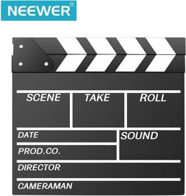 img 3 attached to 🎥 Neewer 12-inch by 11-inch (30cm x 27cm) Wooden Director's Film Slate Clapper Board