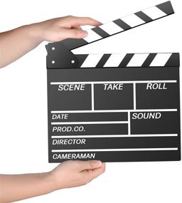 img 2 attached to 🎥 Neewer 12-inch by 11-inch (30cm x 27cm) Wooden Director's Film Slate Clapper Board