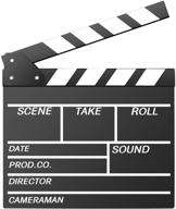 🎥 neewer 12-inch by 11-inch (30cm x 27cm) wooden director's film slate clapper board logo