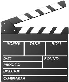 img 4 attached to 🎥 Neewer 12-inch by 11-inch (30cm x 27cm) Wooden Director's Film Slate Clapper Board