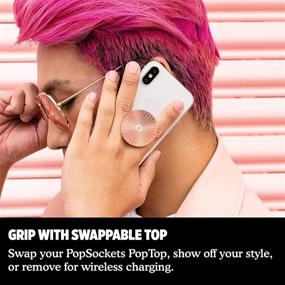 img 1 attached to 📱 PopSockets: PopGrip Сменные подставка и захват для телефонов и планшетов - Backspin Aluminum Sky Eye