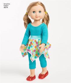 img 2 attached to Выкройки одежды для кукол Wellie Wishers - Simplicity US8574OS, 14 дюймов, универсальный размер.