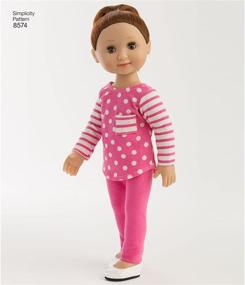img 3 attached to Выкройки одежды для кукол Wellie Wishers - Simplicity US8574OS, 14 дюймов, универсальный размер.