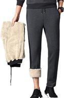 lentta men's sherpa-lined winter jogger fleece sweatpants pants for casual warmth logo