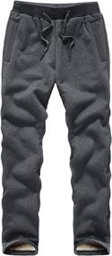 img 1 attached to Lentta Men's Sherpa-Lined Winter Jogger Fleece Sweatpants Pants for Casual Warmth