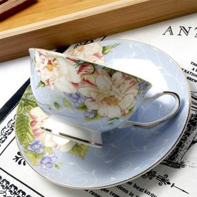 img 3 attached to 🌸 Enhance Your Coffee Gathering with JinGlory Floral Saucer Coffee Friends"