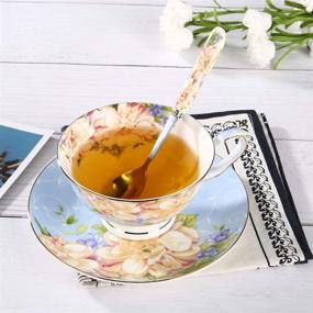 img 2 attached to 🌸 Enhance Your Coffee Gathering with JinGlory Floral Saucer Coffee Friends"