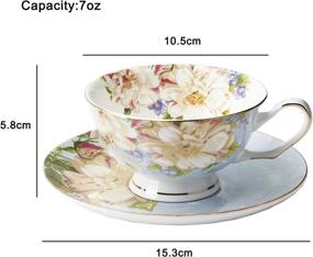 img 1 attached to 🌸 Enhance Your Coffee Gathering with JinGlory Floral Saucer Coffee Friends"