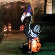 5-foot tall halloween inflatable skeleton flamingo by joiedomi with built-in leds - ideal for indoor and outdoor halloween party decorations in yard, garden, and lawn logo