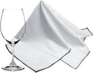 🧽 sinland microfiber glass polishing cloths: lint-free drying towels for wine glasses, stemware, dishes, and stainless appliances - 20"x25", pack of 2 (grey) logo