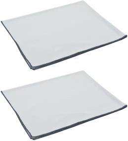 img 3 attached to 🧽 SINLAND Microfiber Glass Polishing Cloths: Lint-Free Drying Towels for Wine Glasses, Stemware, Dishes, and Stainless Appliances - 20"x25", Pack of 2 (Grey)