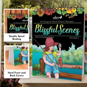 img 2 attached to ColorIt Blissful Scenes II: Premium Adult Coloring Book with 50 Single-Sided Designs, Thick Smooth Paper, Lay Flat Hardback Covers, Spiral Bound – USA Printed