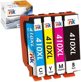 img 4 attached to St@r ink Remanufactured Epson 410XL 410 XL T410XL Ink Cartridge Replacement Set - Compatible with Expression XP-640 XP-830 XP-7100 XP-530 XP-630 XP-635 Printer (Black Cyan Magenta Yellow, 4 Packs)