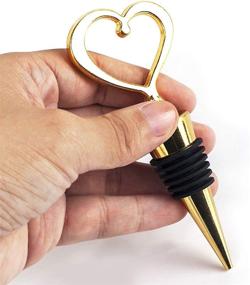 img 3 attached to 💛 Gold Love Heart Wine Bottle Stoppers - Wedding Favours (Pack of 20)