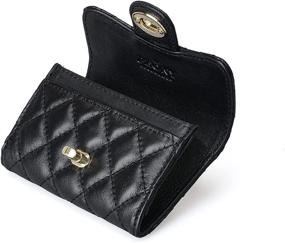 img 2 attached to Leather Quilted Holder Compact Business