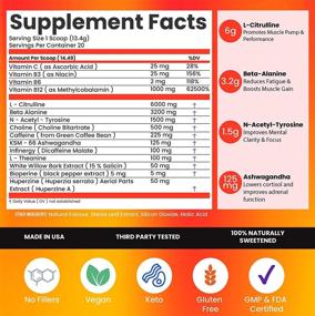img 3 attached to Предтренировочный комплекс GO Train для мужчин и женщин: все натуральное, веганское, палео, кето, без глютена, без сои, без ГМО - Чистая энергия и концентрация - Упругость и производительность - Ноотроп с ашвагандой (зеленое яблоко)