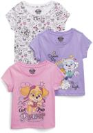 paw patrol sleeve t shirt heather girls' clothing in tops, tees & blouses logo