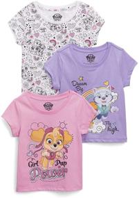 img 1 attached to Paw Patrol Sleeve T Shirt Heather Girls' Clothing in Tops, Tees & Blouses