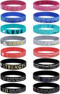 finrezio 16pcs religious silicone bracelet set with bible verses - christian wristbands for grace, power, love, hope, faith, and strength inspirational gifts logo