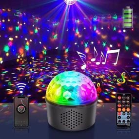 img 4 attached to 🎶 3-in-1 Bluetooth Speaker with Disco Party Lights - Sound Activated Strobe Light Night Lights for Bedroom and KTV - Perfect Birthday Gift for Kids (Built-in Battery, 9 Color Options)