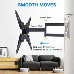 img 2 attached to 📺 Rentliv Full Motion TV Wall Mount: Ultimate Swivel Articulating Bracket for 26-55" TVs - Easy Installation, Secure and Versatile