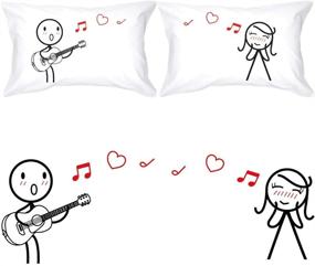 img 1 attached to ❤️ BOLDLOFT Love Me Tender Couples Pillowcases: Romantic Gifts for Girlfriend, Wife, and Couples on Valentines Day, Weddings, Cotton Anniversaries, and More - Perfect Guitarist Gifts for Men