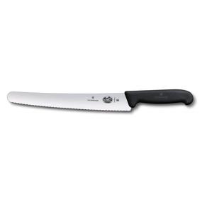 img 4 attached to 🔪 Гарантия эффективного нарезания: Нож-булат Victorinox 10,25 дюйма с лезвием из высокоуглеродистой нержавеющей стали и эргономичной рукояткой Fibrox Pro.