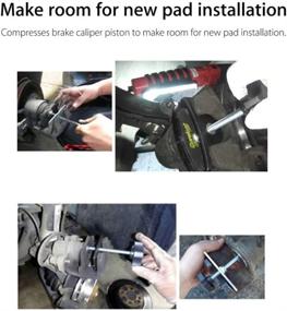 img 3 attached to 🔧 HARDK Disc Brake Pad Spreader Tool - Efficient Brake Pads Replacement & Installation - Tool Effectively Compresses Inner Brake Pads, Resets Caliper Pistons - Suitable for Cars and Light Trucks - Rust Resistant - Easy to Use