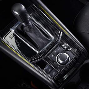 img 1 attached to Улучшите интерьер своего Mazda CX-5 CX5 с помощью стильной черной накладки на панель консоли переключения передач и медиапанели (модели 2017-2021)