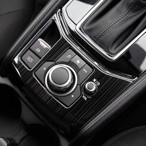 img 2 attached to Улучшите интерьер своего Mazda CX-5 CX5 с помощью стильной черной накладки на панель консоли переключения передач и медиапанели (модели 2017-2021)