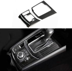 img 4 attached to Enhance Your Mazda CX-5 CX5's Interior with the Stylish Black Gear Shift Knob Console Media Panel Cover Trim (2017-2021 models)
