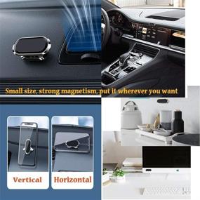 img 1 attached to [ 2 In 1 Set ] Phone Ring Holder Finger Kickstand 360° Rotation Metal Ring Grip With 8 Pcs Magnets Magnetic Phone Car Mount Holder For All Smartphones And Tablets (Silver Set)