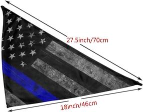 img 1 attached to 🐶 Stylish Blue Police USA Flag Dog Bandana Collars: Trendy Triangle Neckerchief Bibs, Scarfs & Accessories for Pet Cats and Baby Puppies - Saliva Towel Included