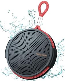 img 4 attached to 🔊 Wogofor Bluetooth Speaker Shower Speakers with Microphone, IPX5 Waterproof, 12H Playtime, Stereo Sound and Bass - Perfect for Home, Outdoor, and Travel
