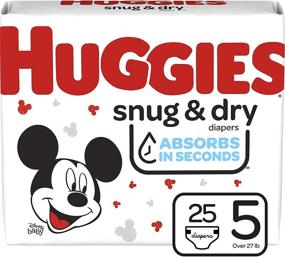 img 4 attached to Huggies Snug & Dry Baby Diapers, Size 5, 25 Count