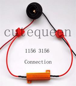 img 2 attached to CUTEQUEEN TRADING Светодиодные резисторы загрузки - устранение гипервспышек и предупреждений, 4 шт. 50 Вт 6 Ом + быстрые зажимы провода - идеально подходят для светодиодных указателей поворота, номерного знака и ДХО.